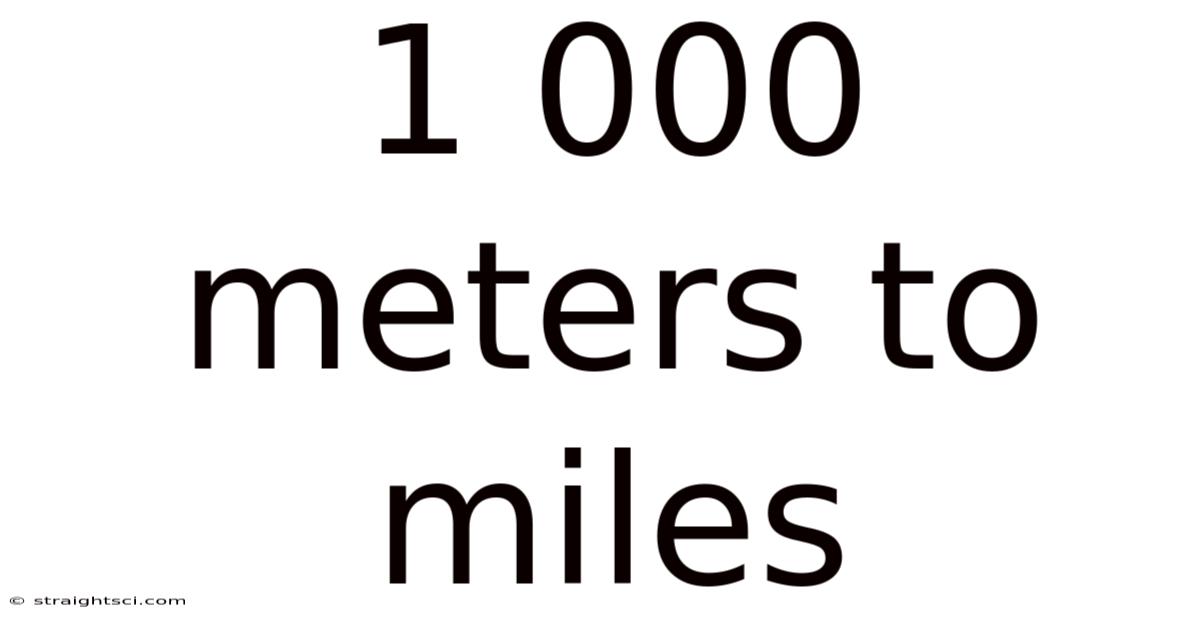1 000 Meters To Miles