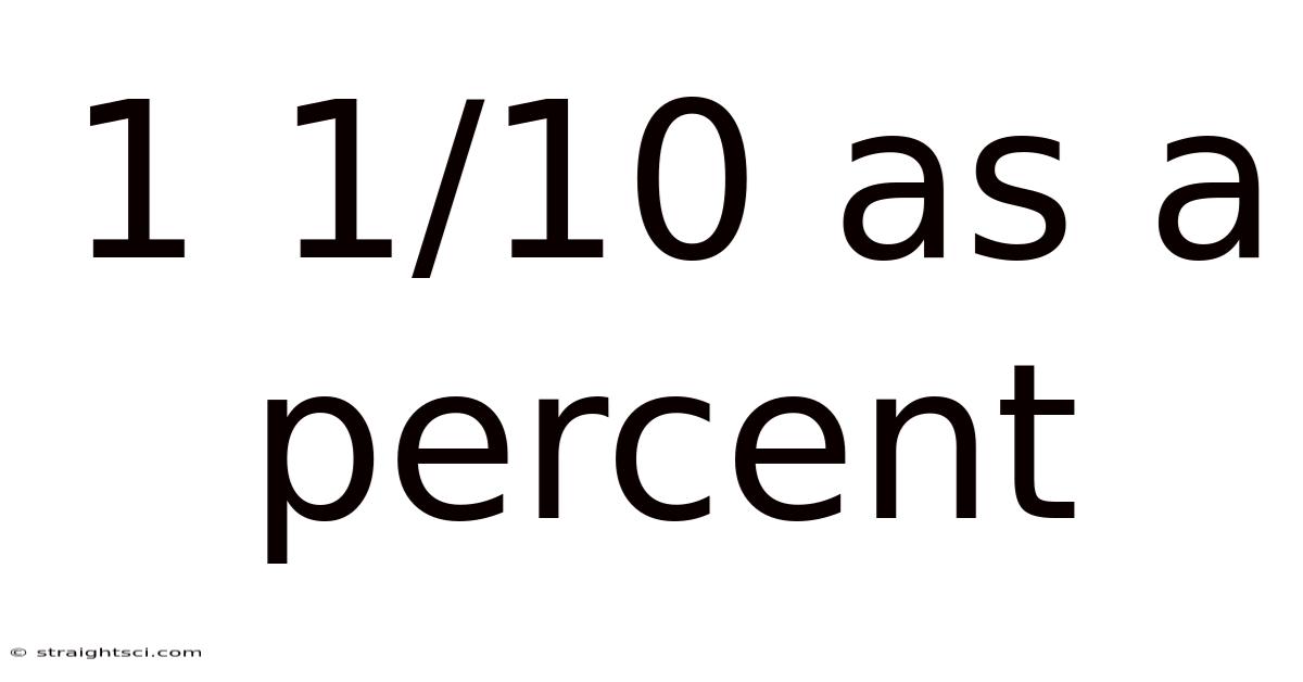 1 1/10 As A Percent