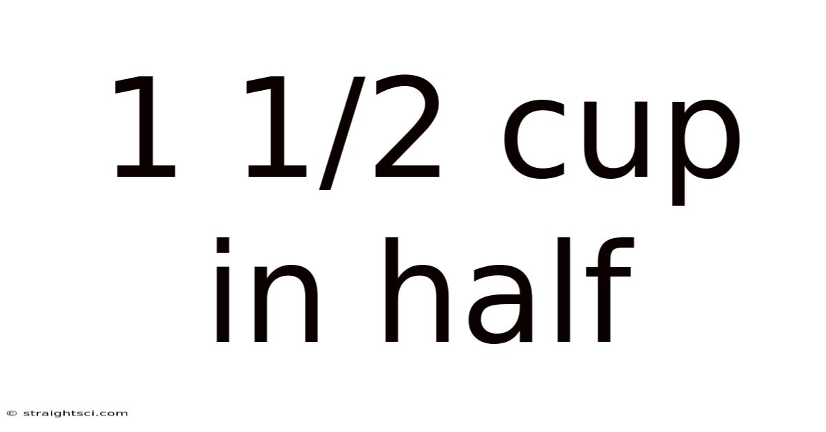 1 1/2 Cup In Half