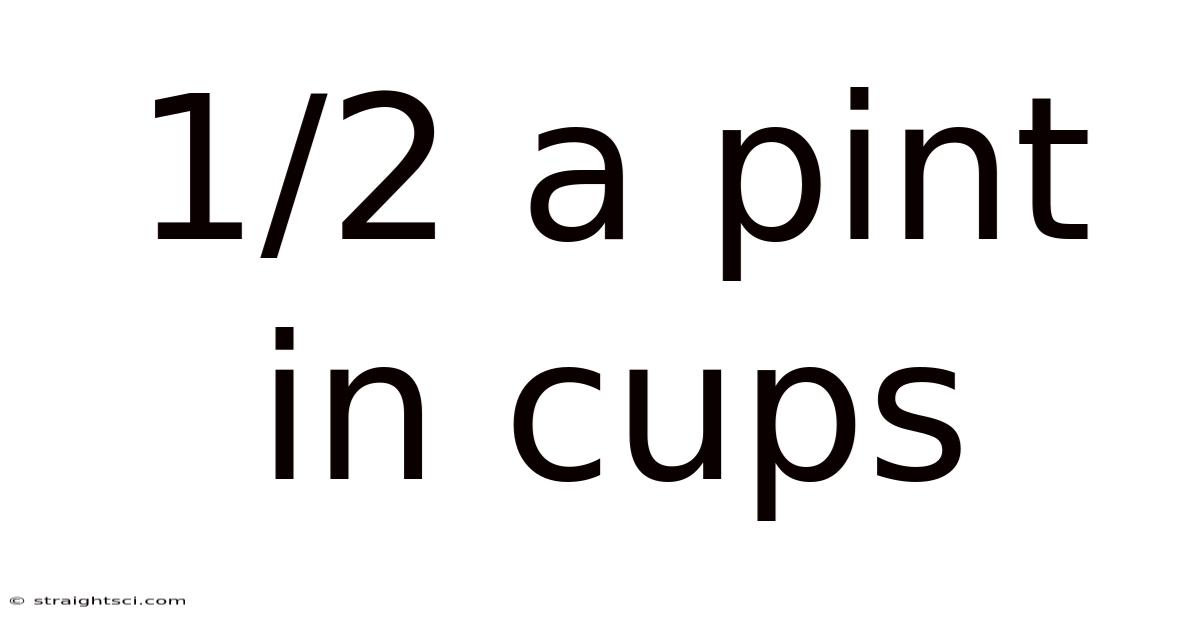1/2 A Pint In Cups