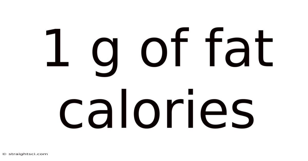 1 G Of Fat Calories
