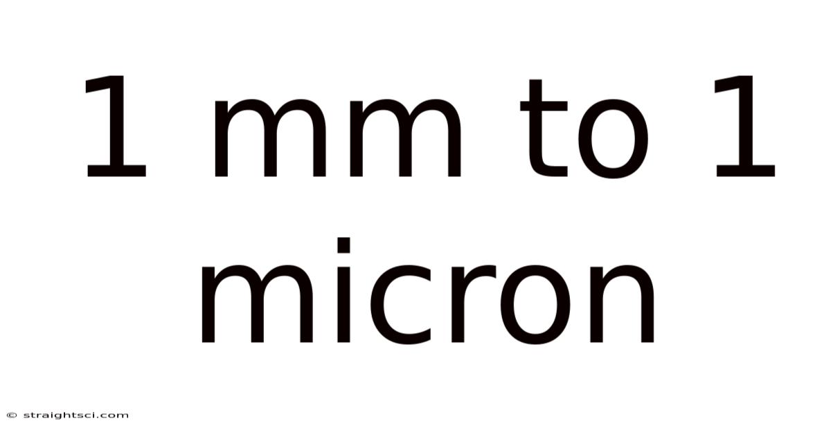 1 Mm To 1 Micron