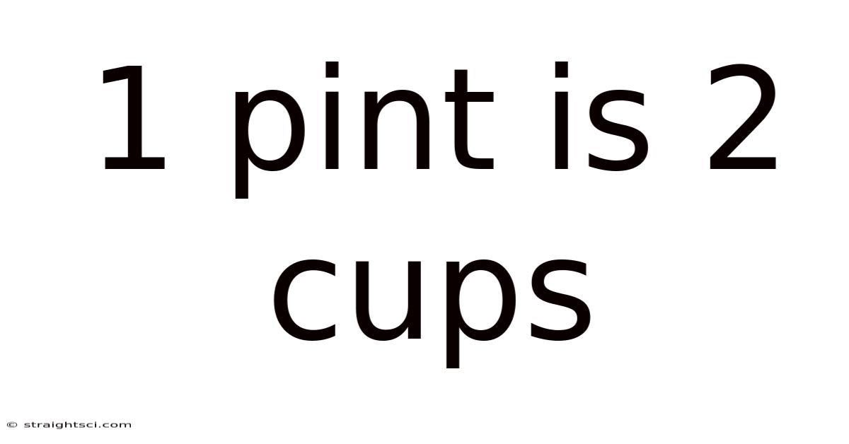 1 Pint Is 2 Cups