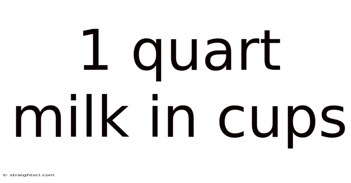 1 Quart Milk In Cups