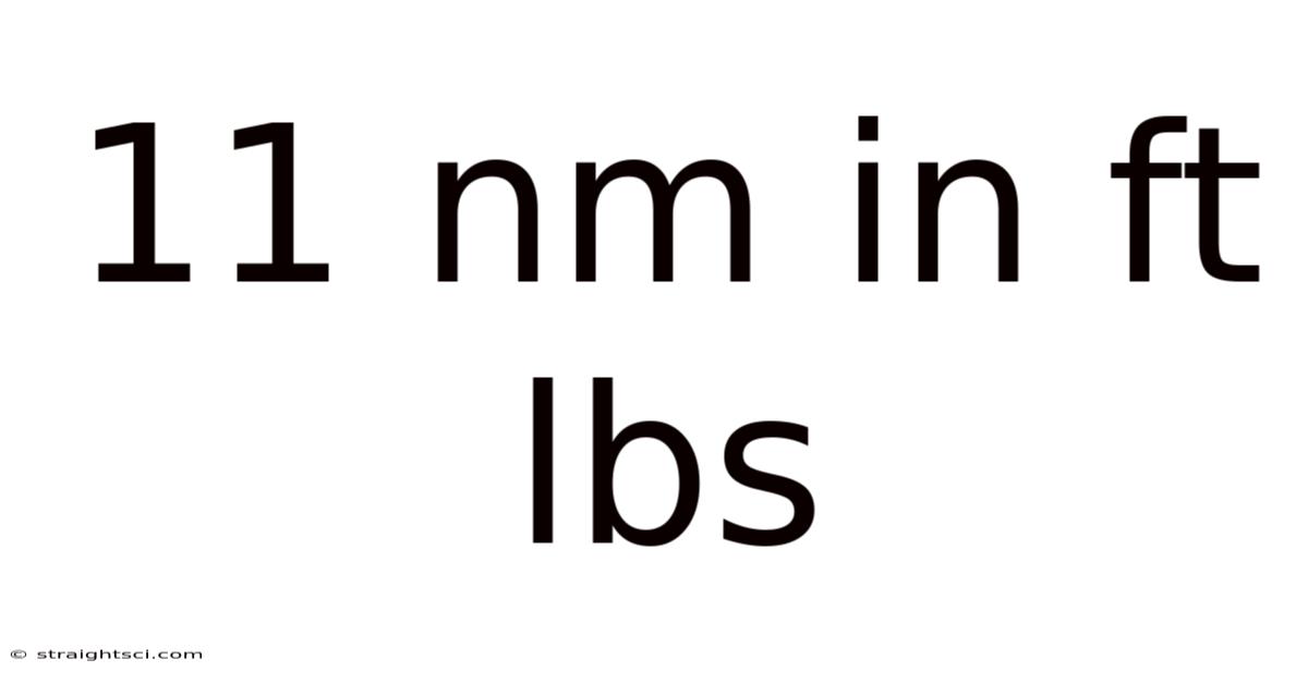 11 Nm In Ft Lbs