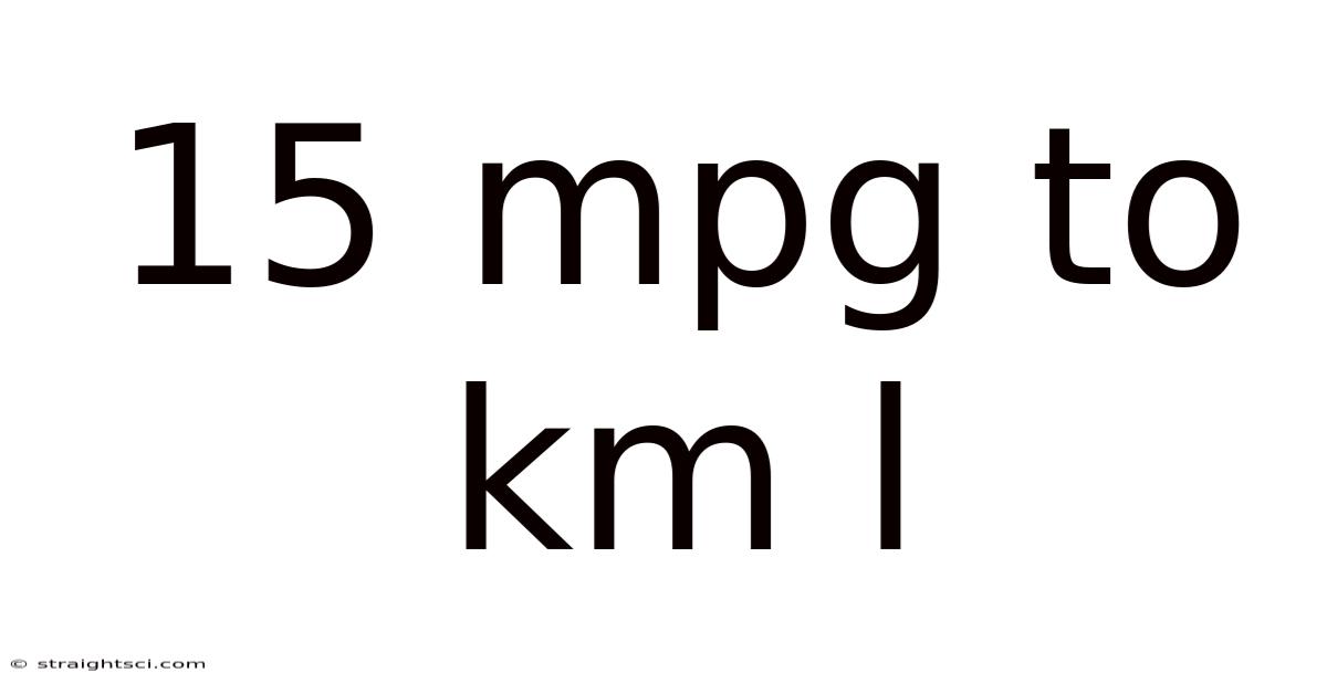15 Mpg To Km L
