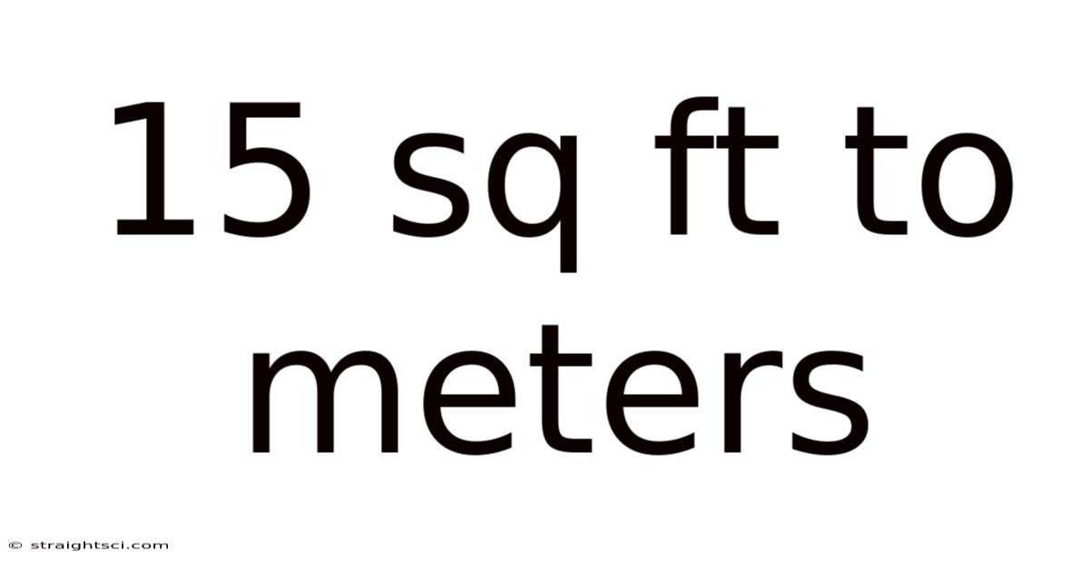 15 Sq Ft To Meters