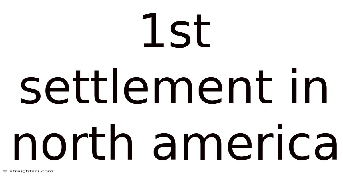 1st Settlement In North America