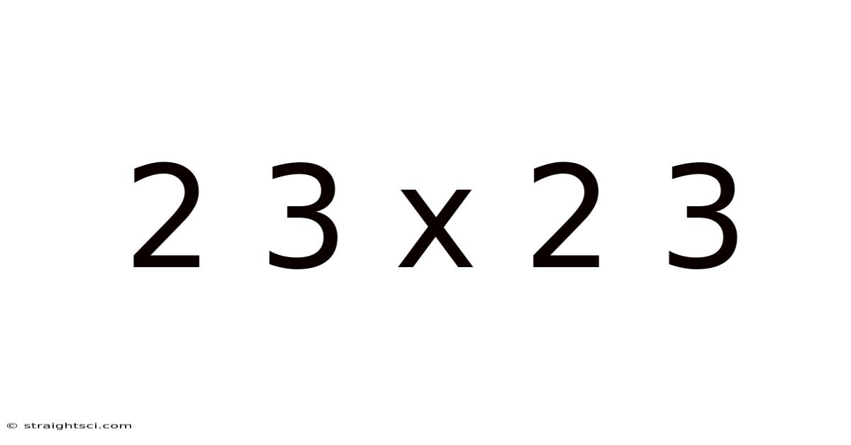 2 3 X 2 3