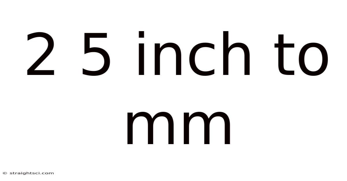 2 5 Inch To Mm