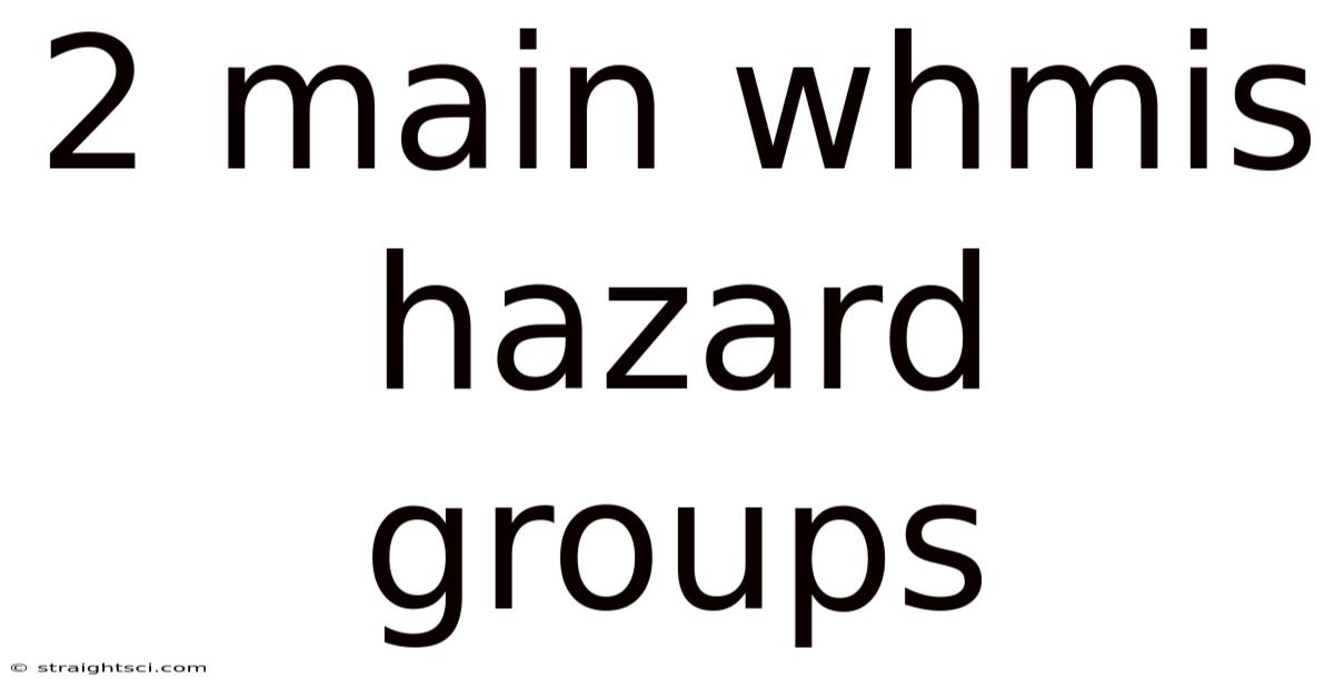 2 Main Whmis Hazard Groups