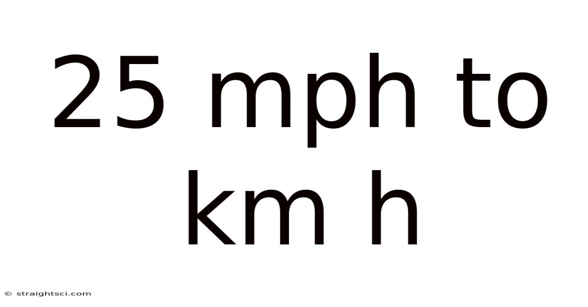 25 Mph To Km H