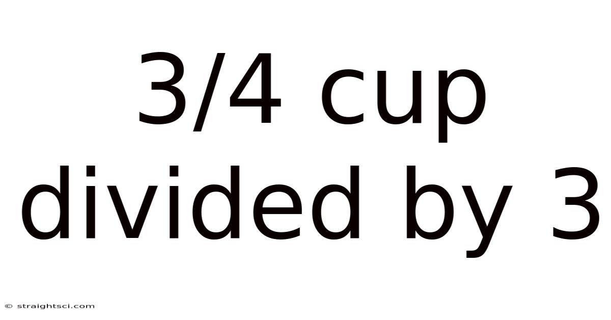 3/4 Cup Divided By 3