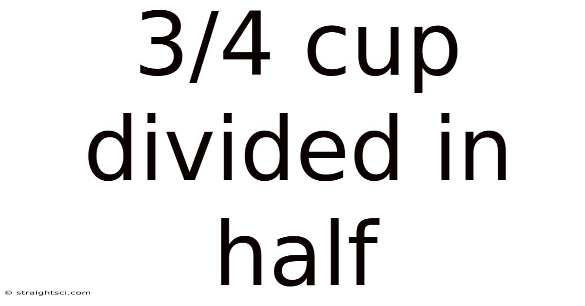 3/4 Cup Divided In Half