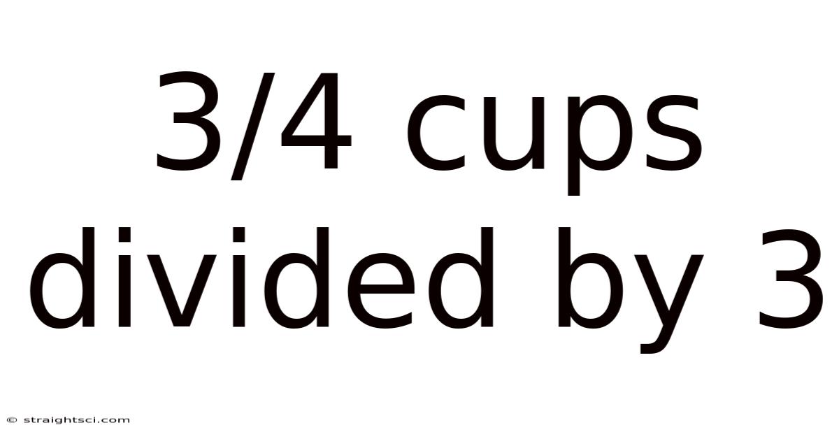 3/4 Cups Divided By 3