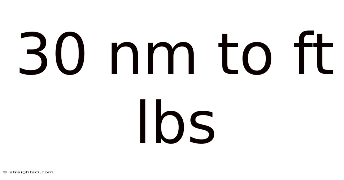30 Nm To Ft Lbs
