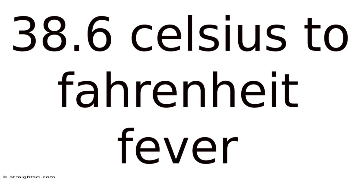 38.6 Celsius To Fahrenheit Fever