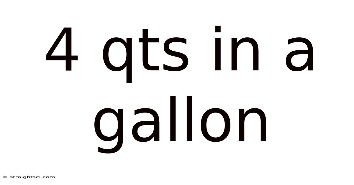 4 Qts In A Gallon