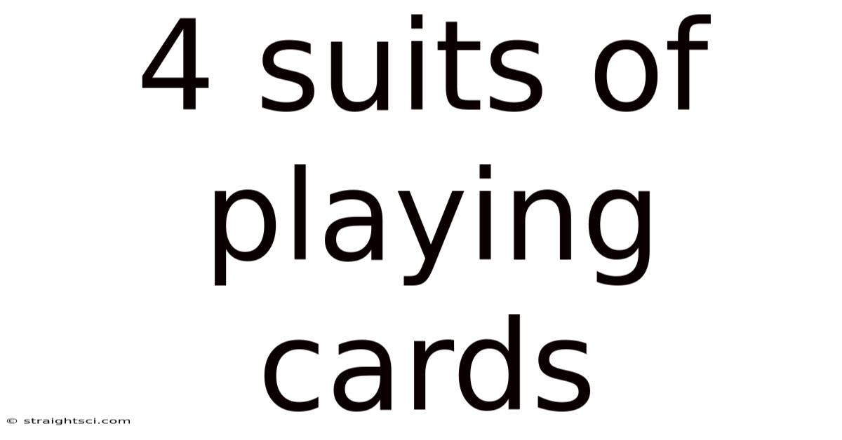 4 Suits Of Playing Cards