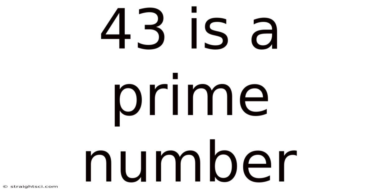 43 Is A Prime Number