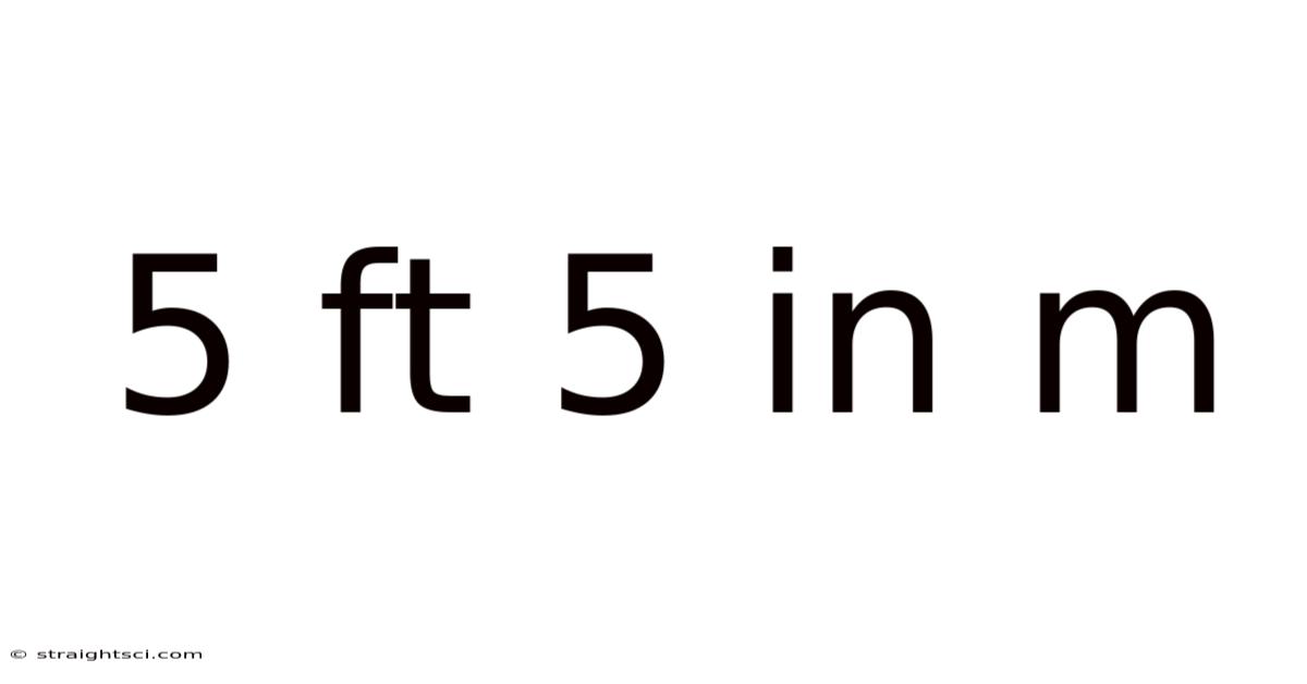 5 Ft 5 In M