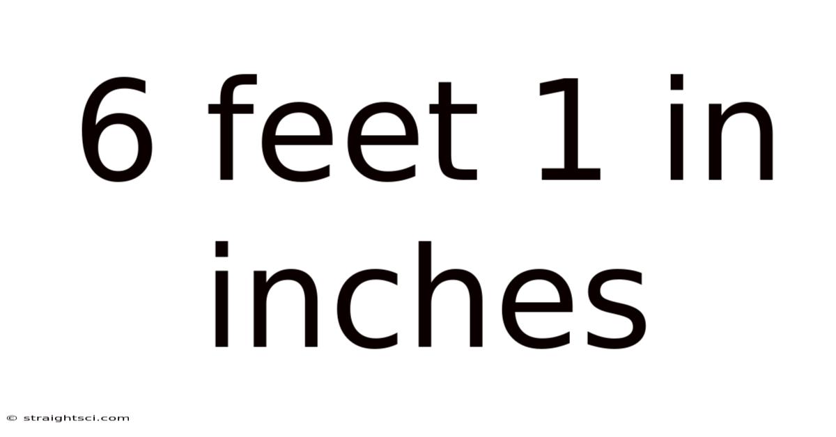 6 Feet 1 In Inches