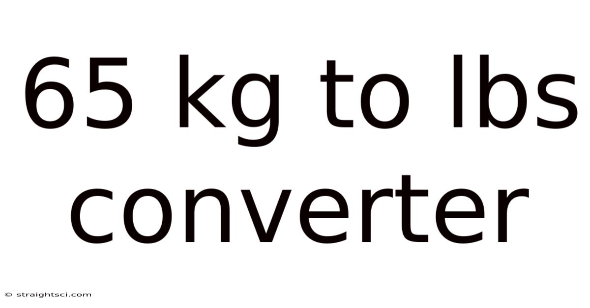 65 Kg To Lbs Converter