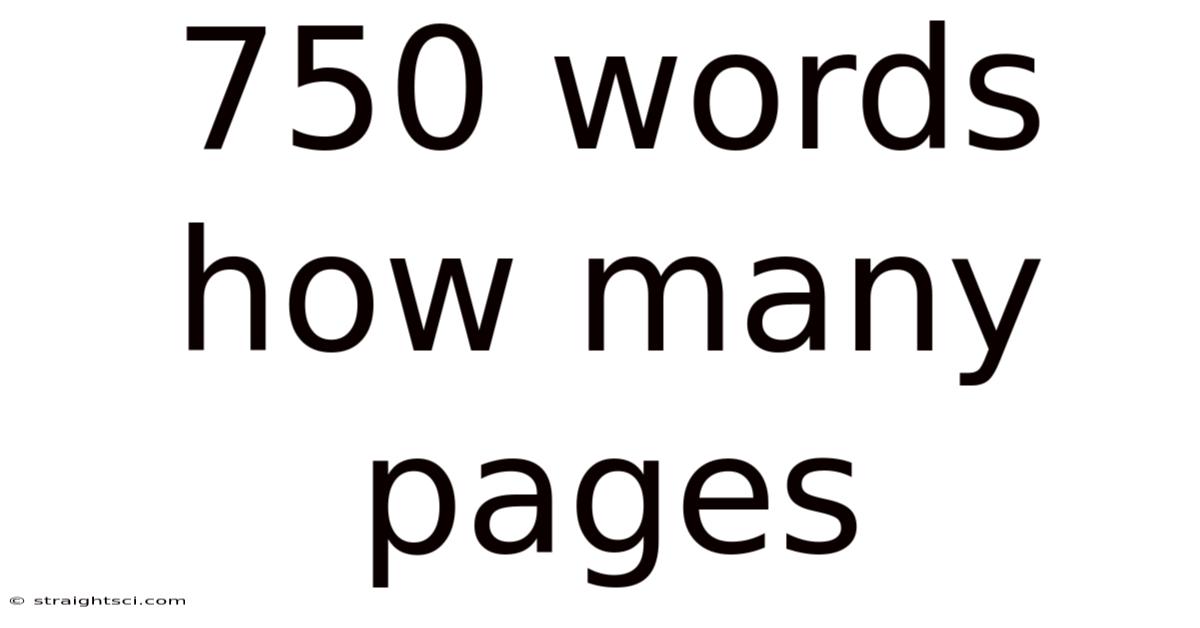 750 Words How Many Pages