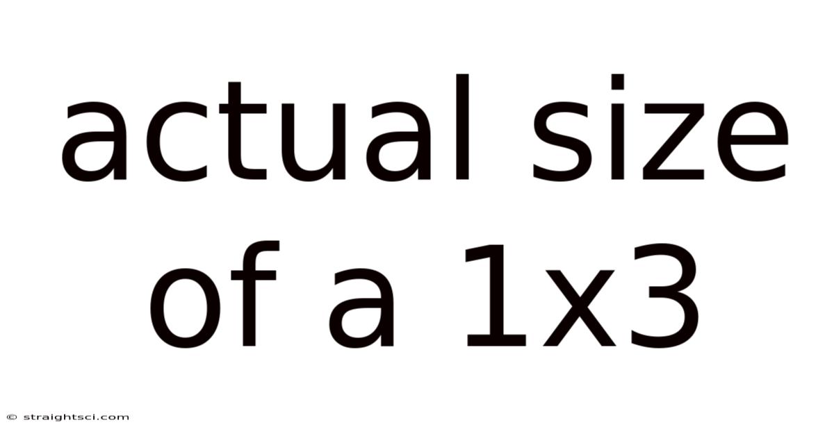 Actual Size Of A 1x3