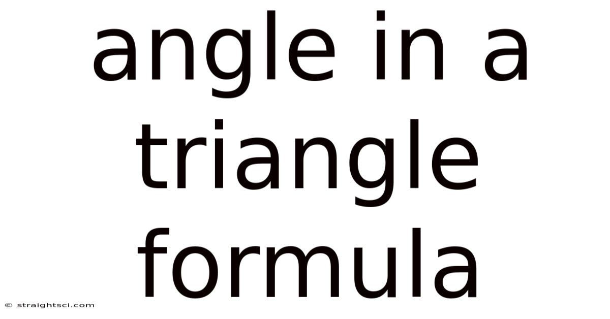 Angle In A Triangle Formula