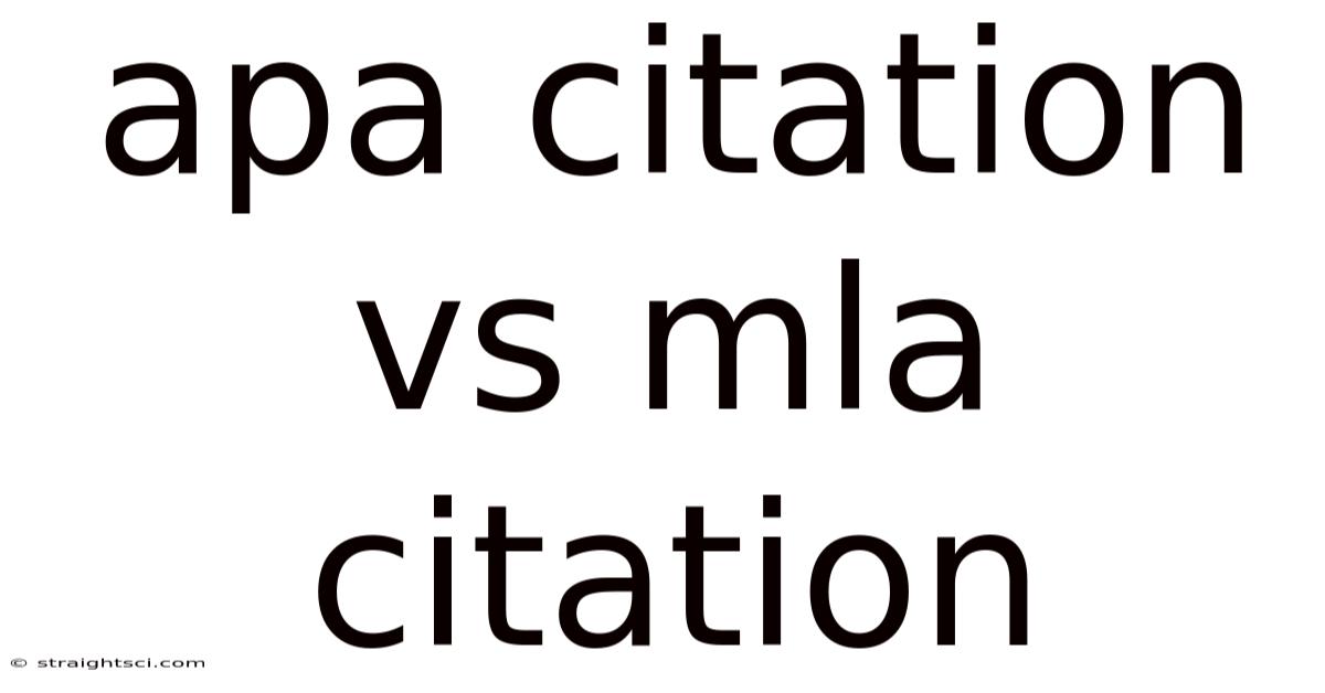 Apa Citation Vs Mla Citation