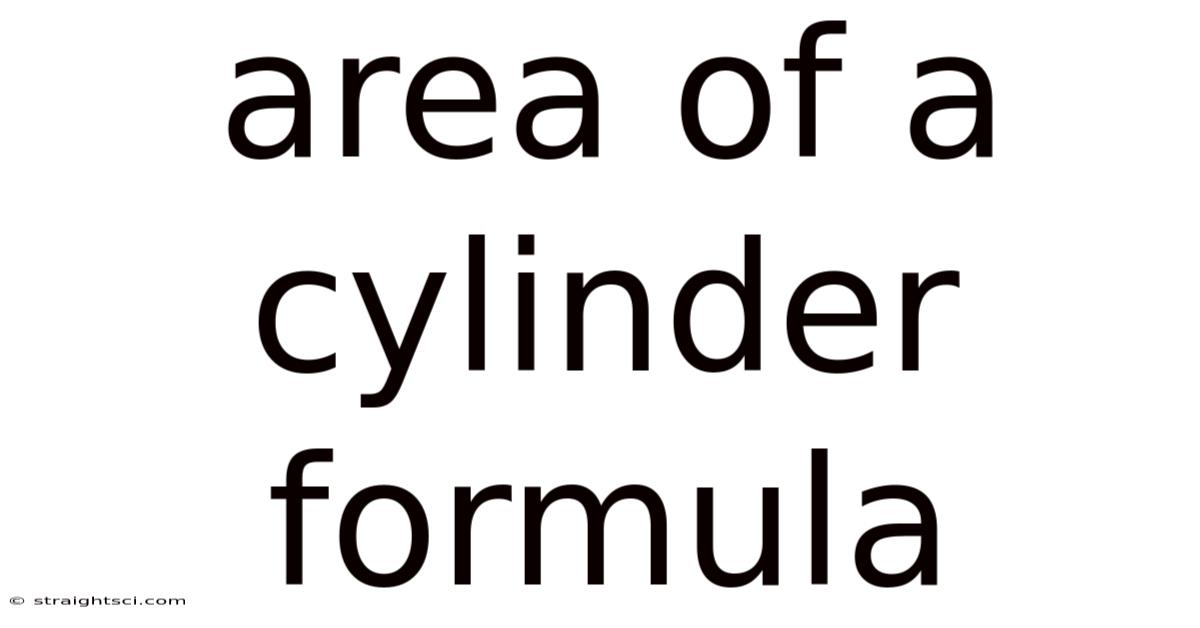 Area Of A Cylinder Formula