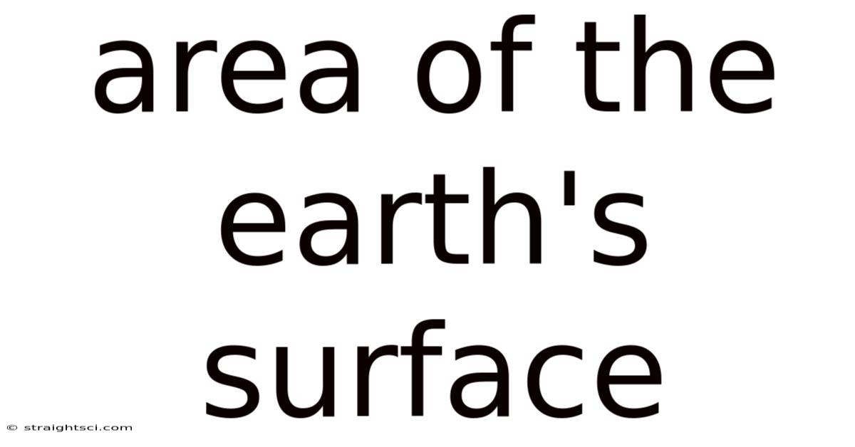 Area Of The Earth's Surface