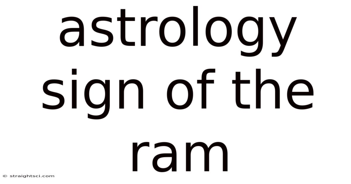 Astrology Sign Of The Ram