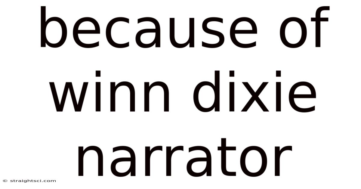Because Of Winn Dixie Narrator