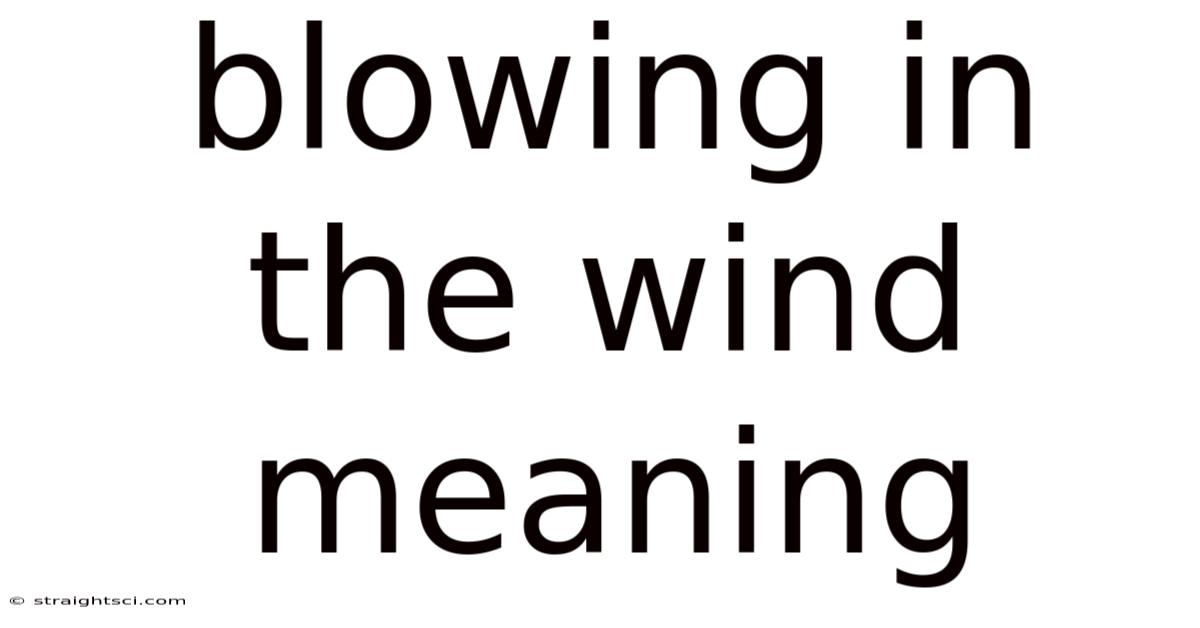 Blowing In The Wind Meaning