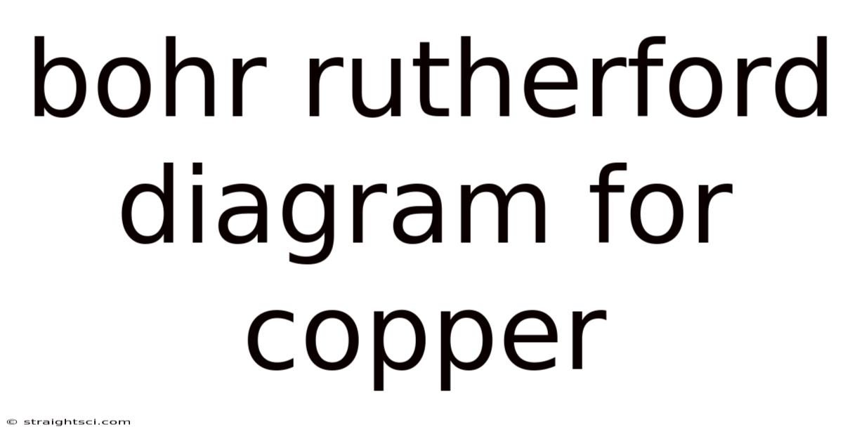 Bohr Rutherford Diagram For Copper