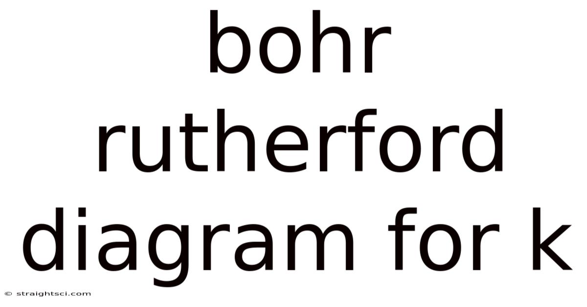 Bohr Rutherford Diagram For K