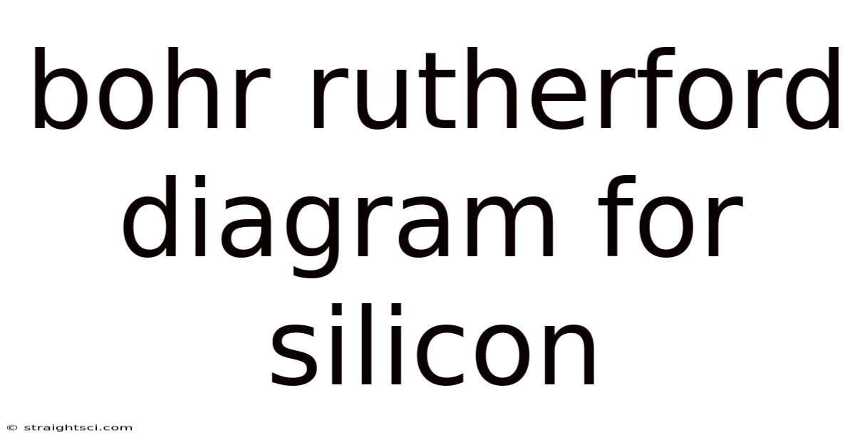 Bohr Rutherford Diagram For Silicon