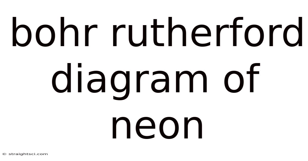 Bohr Rutherford Diagram Of Neon