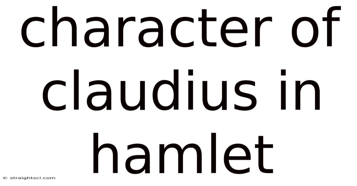 Character Of Claudius In Hamlet