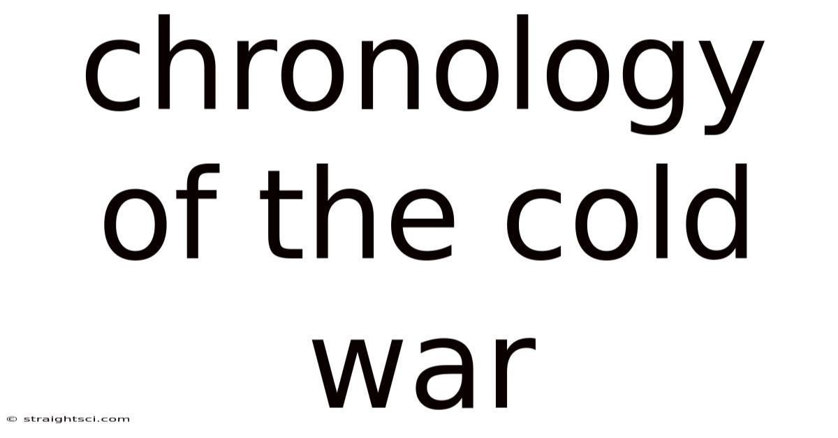 Chronology Of The Cold War