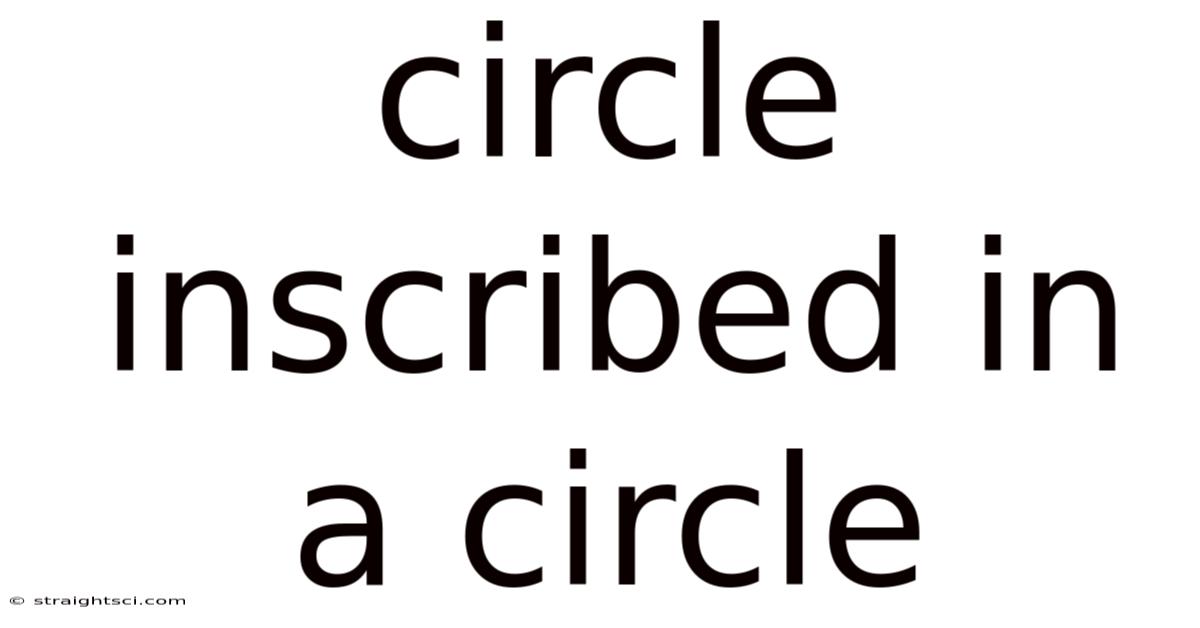 Circle Inscribed In A Circle