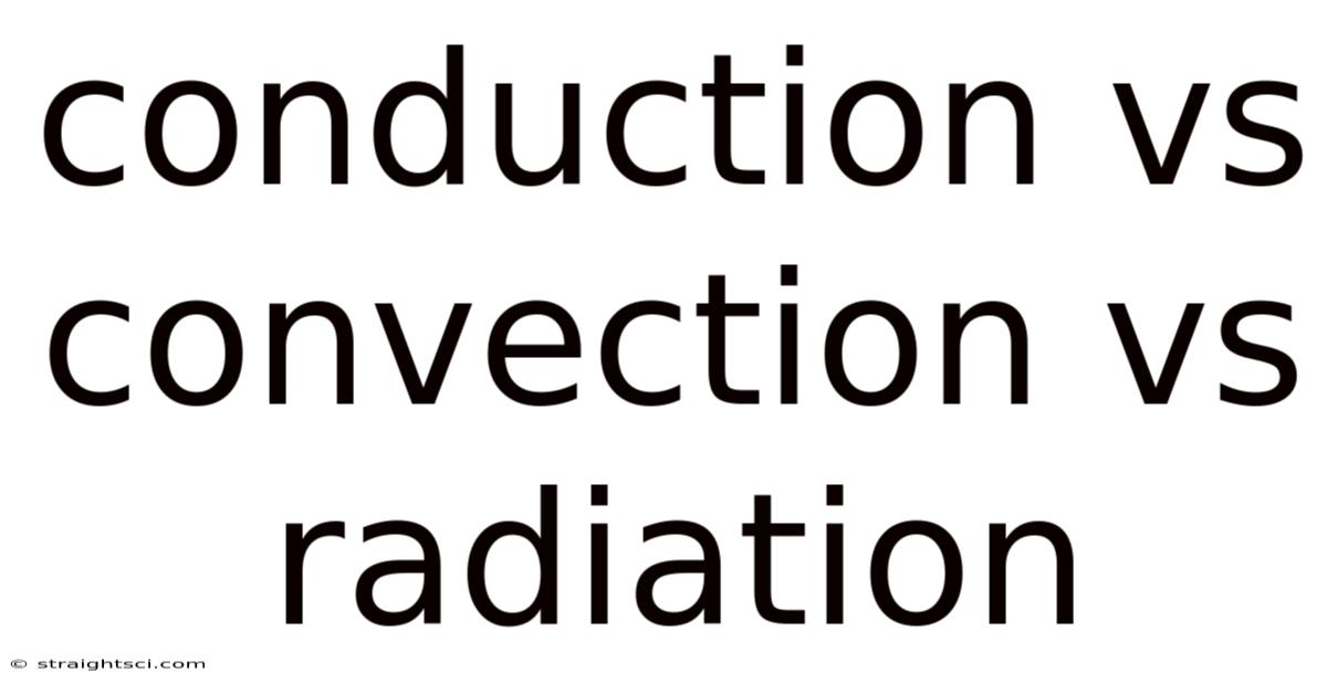 Conduction Vs Convection Vs Radiation