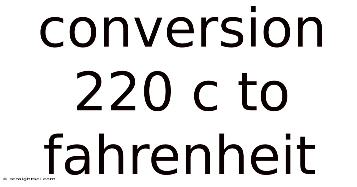 Conversion 220 C To Fahrenheit