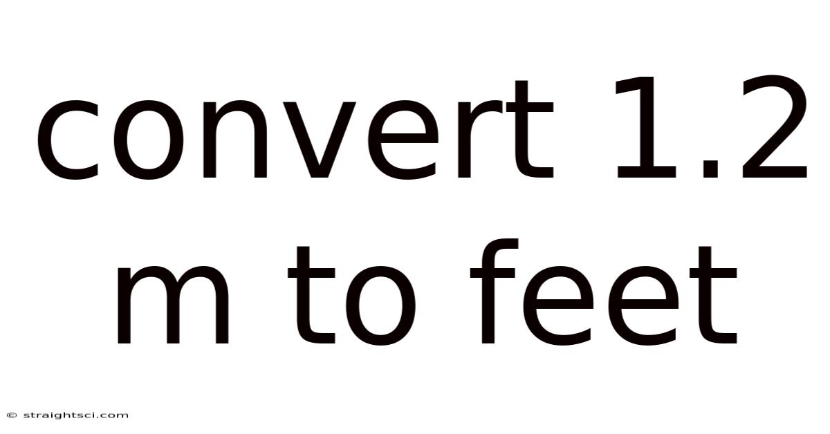 Convert 1.2 M To Feet