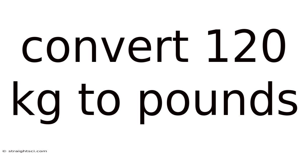 Convert 120 Kg To Pounds