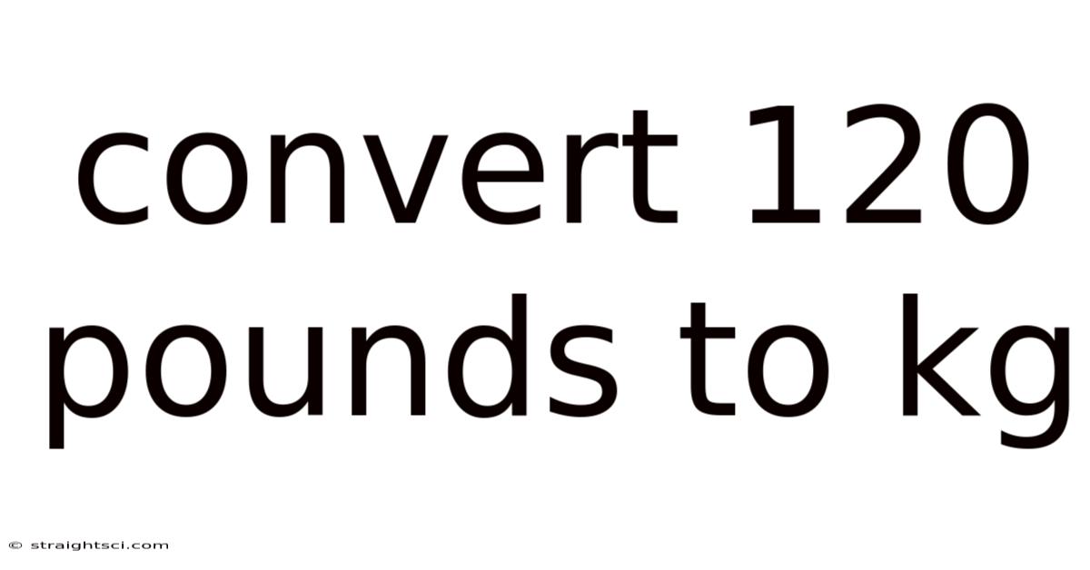 Convert 120 Pounds To Kg