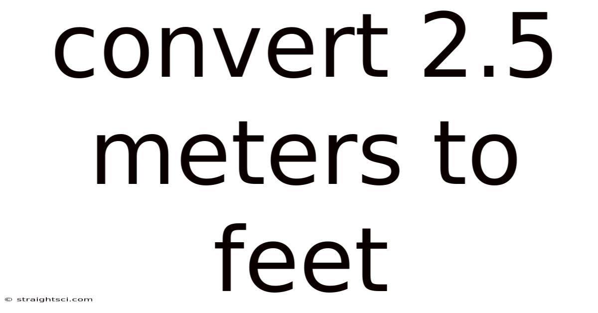 Convert 2.5 Meters To Feet