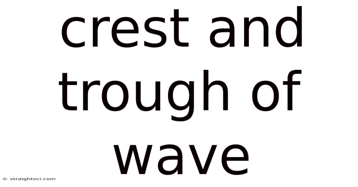 Crest And Trough Of Wave